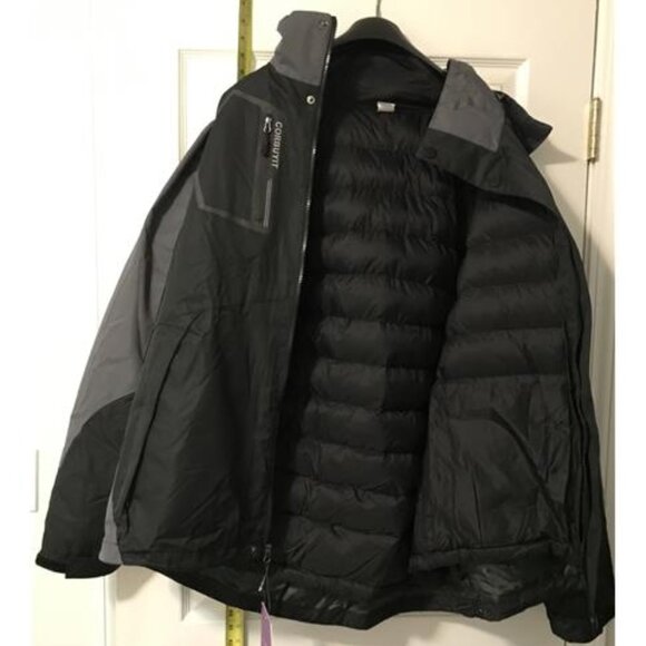 Men's 3 in 1 Waterproof Winter Ski Jacket Windproof with Detachable Puffer Coat - Picture 8 of 9